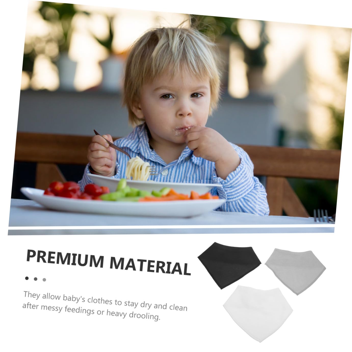 8 Piezas Baberos para Niña Triángulo Algodón Absorbente para Recién Nacidos Colores Gris y Negro Multifuncional para Uso Diario