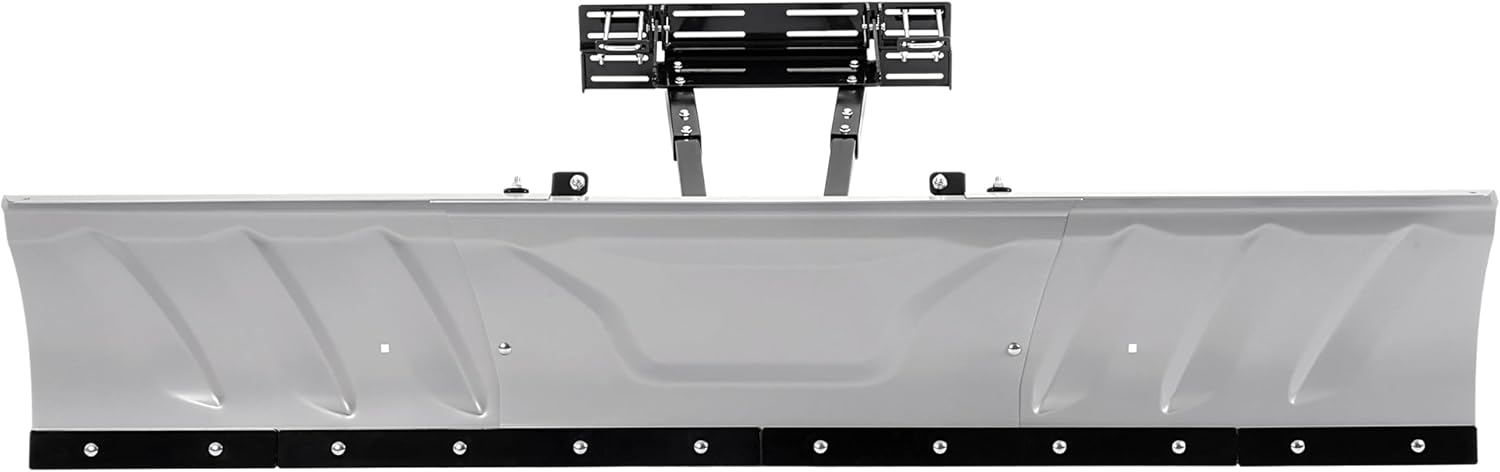 KUAFU Adjustable 60"-72" Universal UTV Switchblade Snow Plow Blade Angle Steel Powder Coated Gray and Black