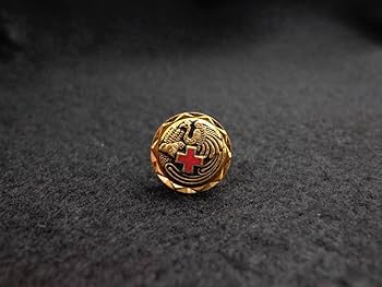 Amazon | 日赤 日本赤十字社 金色特別社員章 鳥の図柄で鳳凰柄の