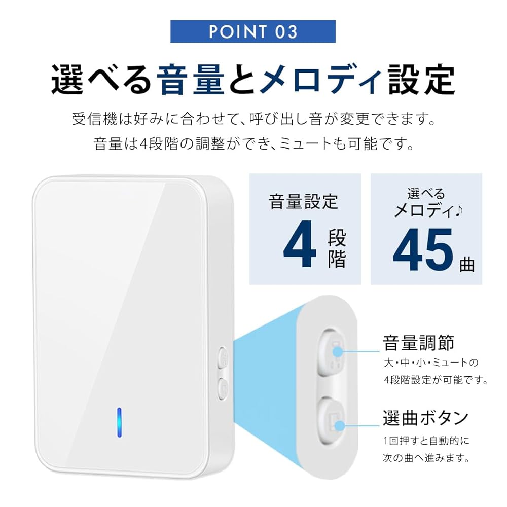 ベル　2台セット Amazon.co.jp: ワイヤレスチャイム 玄関 インターホン チャイム