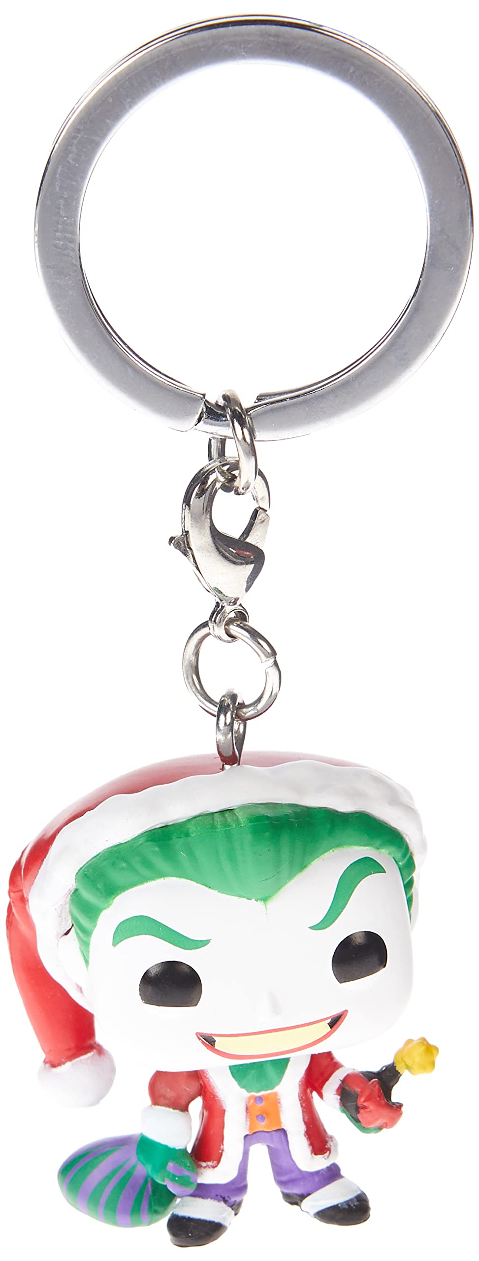 FunkoPocket Pop Keychain: Dc Holiday Joker Exc, Action Figure 57958, Muticolour