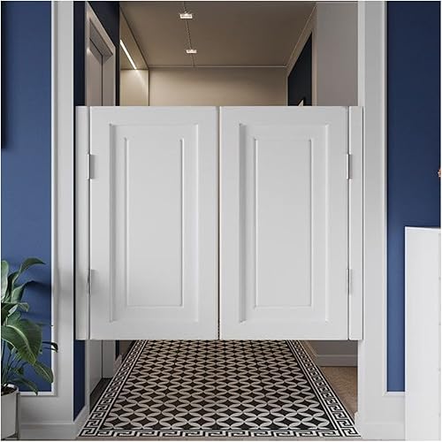 XLIHAWY Puertas batientes para cafetería, puerta batiente con arco de salón, bisagras de acero inoxidable, puerta de mayordomo para centros