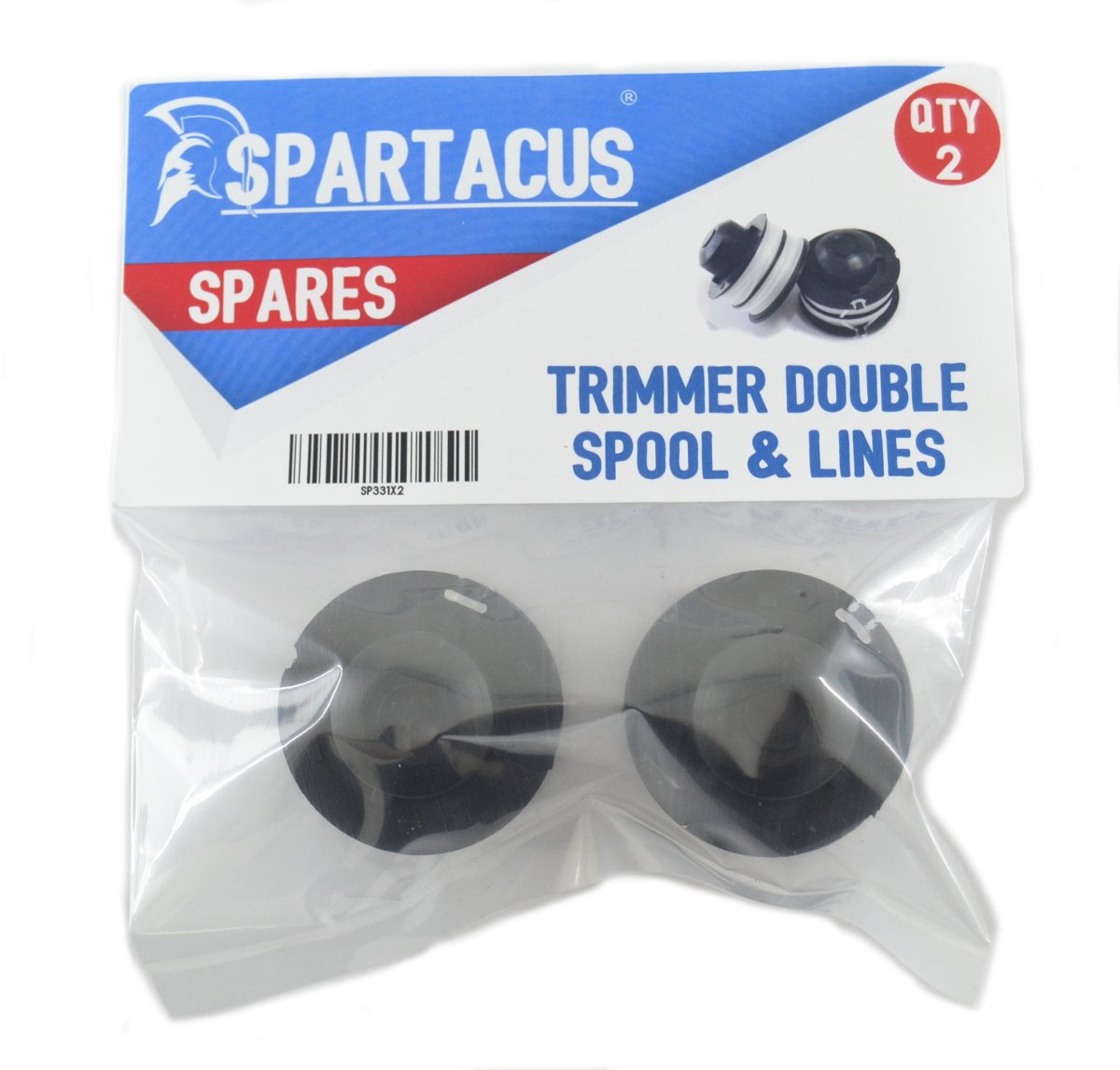 Spartacus 2x Strimmer Garden Trimmer Spool And Line Fits B&Q FPGT250-3 TR255