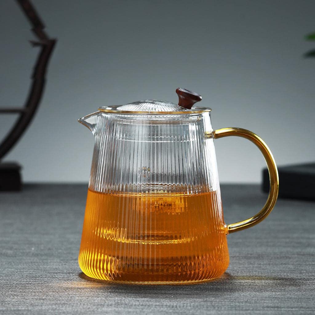 Clear Glass Tea Pot Stovetop Blooming Loose Leaf Tea Pot Tea Kettle