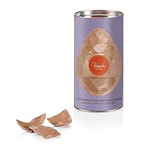 Venchi – Uovo di Cioccolato,150 Gr, Gusto Caramello e Toffee Salato con Granella Croccante, Senza Glutine, con Sorpresa, Collezione Pasqua Venchi, Idea Regalo