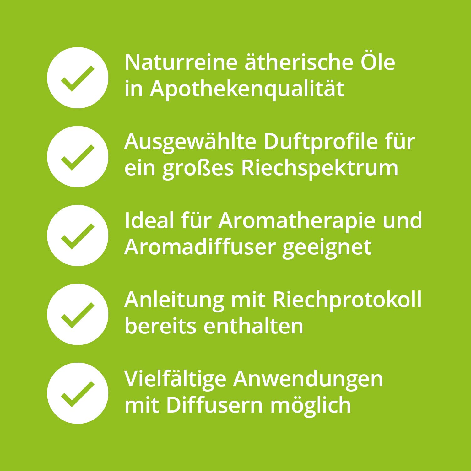 Casida® Set para entrenamiento olfativo - ideal para recuperar el sentido del olfato perdido - con 4 aceites esenciales naturales - calidad de farmacias