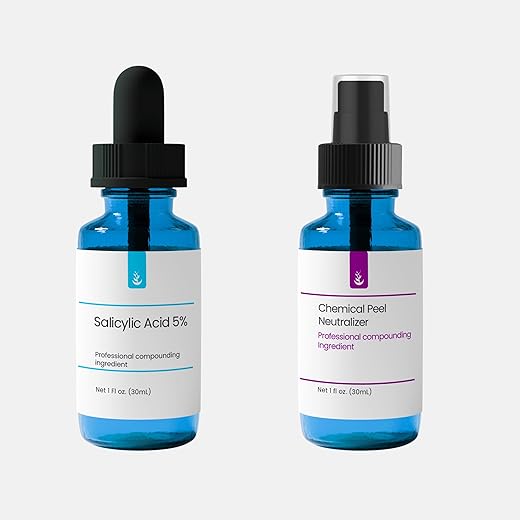 Salicylic Acid 5% Solution & Neutralizer (30 ml each) by Pure Original Ingredients, Daily Use Facial Serum, Effective Yet Gentle, Treats Acne, Hyper-Pigmentation, & Premature Aging