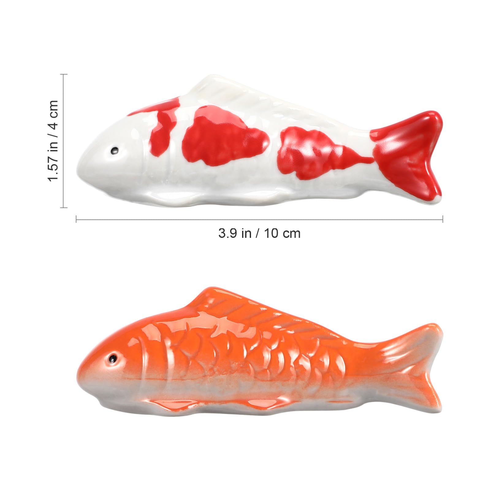 DOITOOL Koi-Fischfiguren Aus Keramik 20 Stück Handbemalte Schwimmende Japanische Koi-Statue Tischskulptur Zur Wohndekoration Zen-Garten-Ornament Für Liebhaber Aquarium-Dekoration