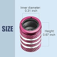 Vista 3 de Cubierta de tapón de válvula para neumático Paquete de 5 tapas de aire de metal, forro de plástico, resiste la corrosión, contra fugas, diseño