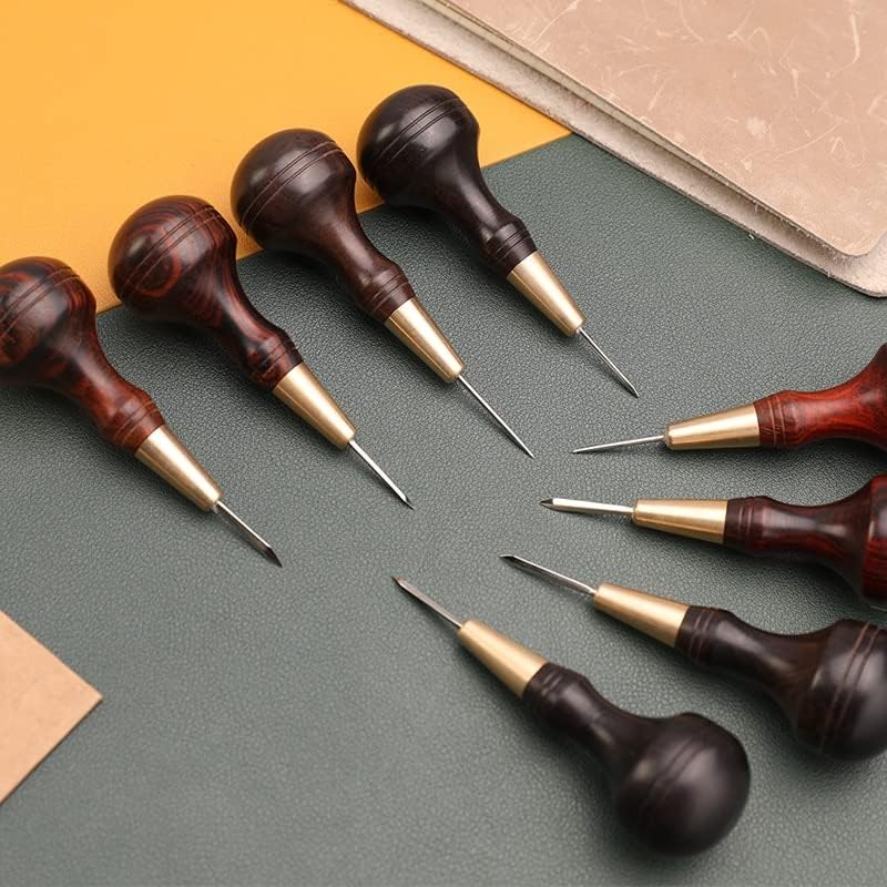 KAOBUY 1.5/3/4/5/6mm Handmade Leather Goods DIY Sandalwood Diamond Awl Rosewood Diamond Cone Leather Awl Diamond Cone Diamond - (Color: type 5)