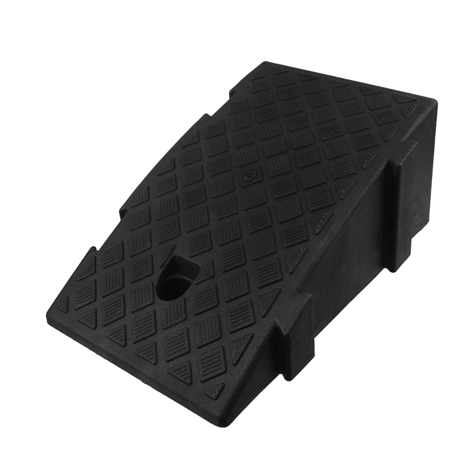 Ipetboom Rampa de Umbral Negra Antideslizante de 16 Cm Sistema de Anclaje para Silla de Ruedas y Cochecito, Rampa de Movilidad Portátil para Interior y Garaje