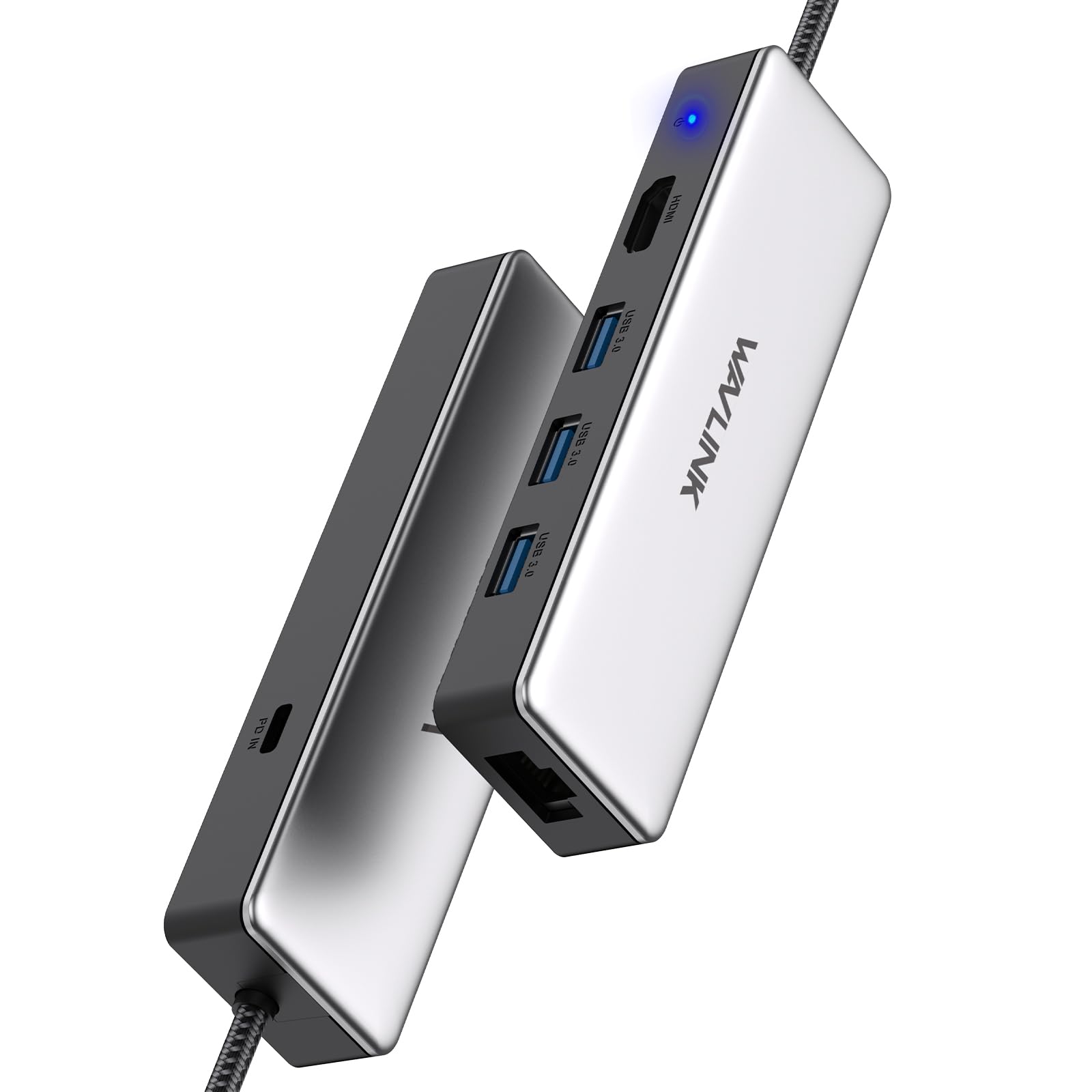 WAVLINK USB C Hub, 6-in-1 USB C Adapter for MacBook Pro/Air/Thunderbolt 3/Type C Devices, with 4K@30Hz HDMI, 3 USB 3.0, Gigabit Ethernet, 100W Power Delivery for Windows and Mac-image-9