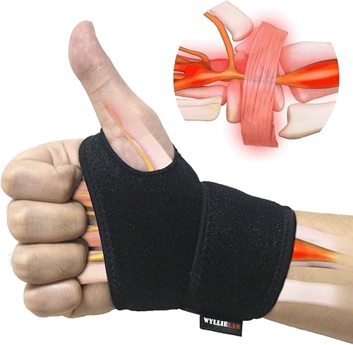 Muñequera para túnel carpiano, cómoda y ajustable para artritis y tendinitis, envoltura de compresión de muñeca para aliviar el dolor, apto tanto