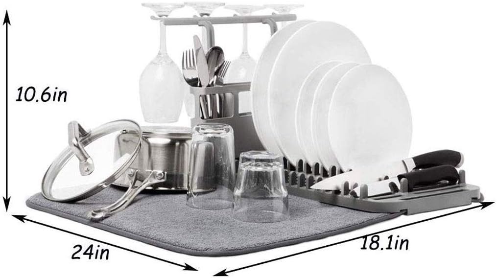 Foldable Dish Rack - Dish Drain Rack Storage Rack Stainless Steel Dish Rack