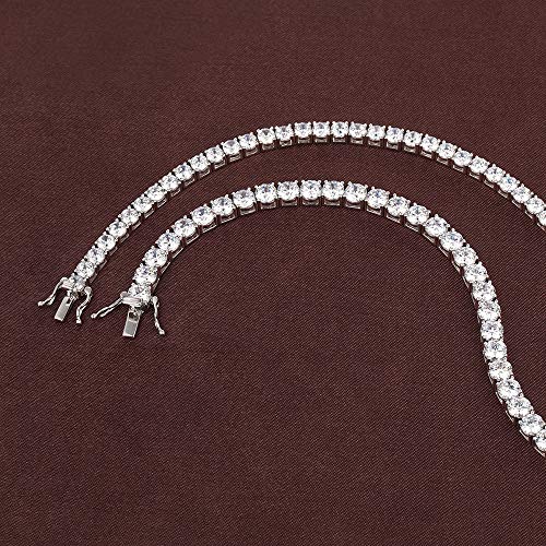 Cubic Zirconia Bracelet For Women Tennis Bracelet Cz Diamond Bracelet For Women Sterling Silver Bracelet Platinum Plated Tennis Bracelet Round Cubic Zirconia Women Bracelet Jewelry 3Mm 6 Inch Zdaoben #TOP5
