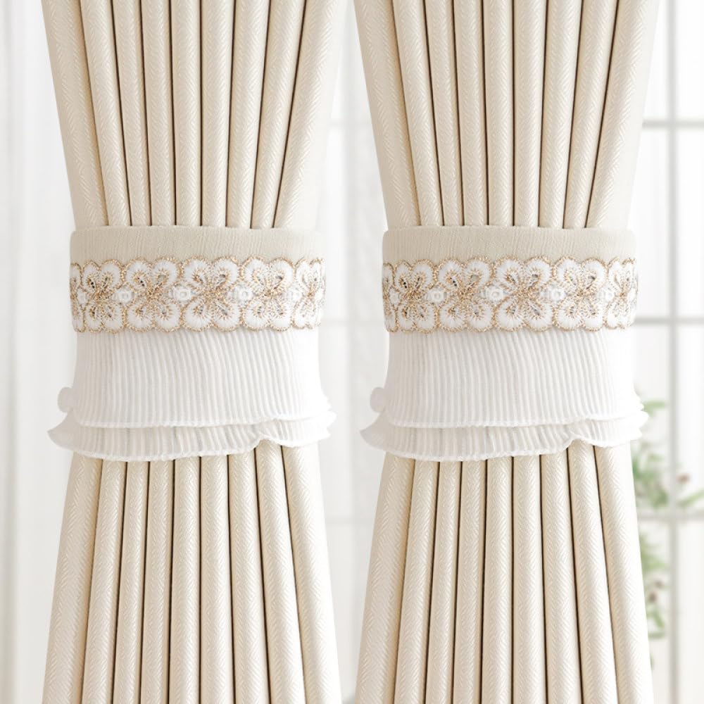 Alzapaños para cortinas que evitan perforar la pared pack de 2 hebillas decorativas H1