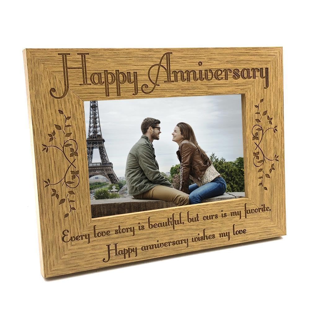 Happy Anniversary My Love Wooden Photo Frame (4 x 6 Inch)