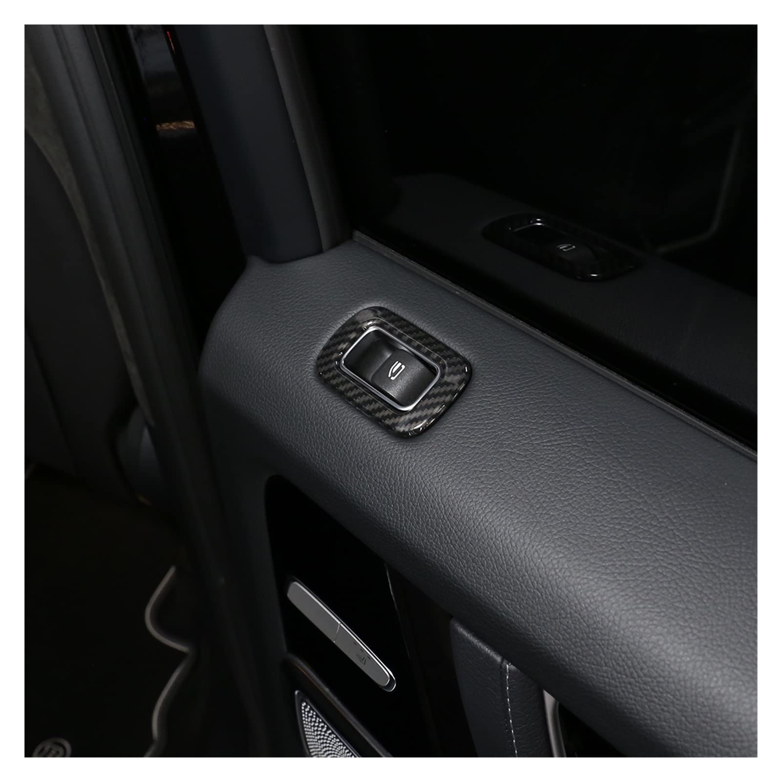 YINGO Przycisk podnoszenia okna samochodu Wydyskuje akcesoria samochodowe Kompatybilny z Mercedes Benz G klasą W463 G350 G400 G500 G55 G63 G65 G800 2019-2020(Carbon Fiber Style)