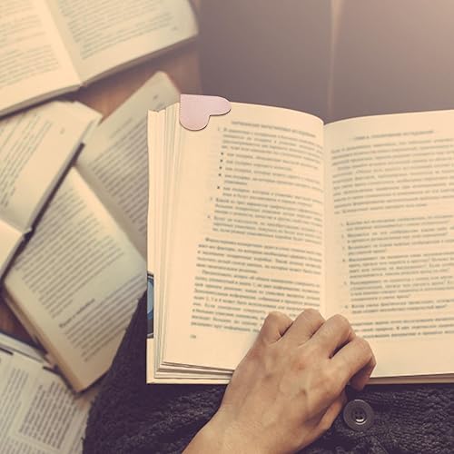 Miniatura 4 de Leather Heart Bookmarks, Wayzton Corner Page Book Accessories for Women, Kids, Cute Handmade Reading Gifts