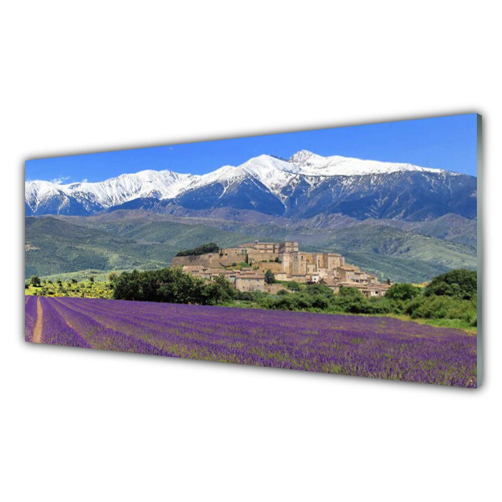 Verre Trempé 125x50cm Tulup - Tableau Mural Paysage pour Agrandir l'Espace