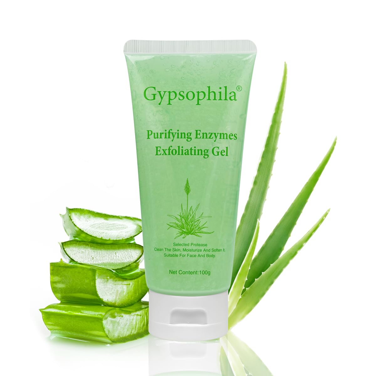 Gypsophila Purifying Exfoliating Gel,Gentle Cleansing Peel Removes Dead Skin, Oil & Unclogs Pores - Sensitive Skin Safe, All Skin Types
