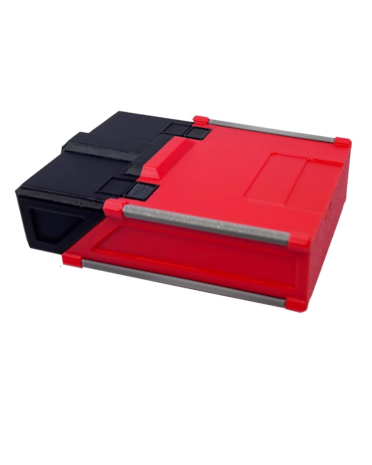 Packout Cigarette Case for Milwaukee, Hard Shell Smoke Box,Storage for Standard Cigs, Fits Packout Tool Box System (Red & Black) - Novelty Gift for Smokers, Rugged Pocket Organizer