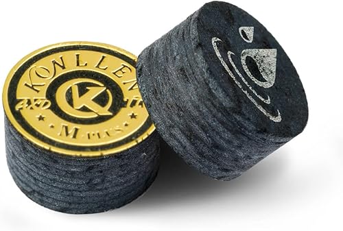 KONLLEN Puntas de billar SMH de 0.551in, 9 capas de punta de palo de piel, accesorios de billar duraderos