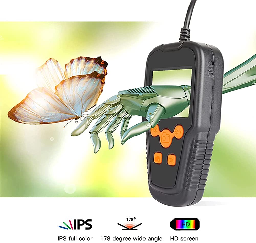 Przemysłowa Kamera Inspekcyjna Z Boroskopem Cyfrowym 16,4 Ft 1080P Hd Z Ekranem 2,4 Cala, Wodoodpornym Kablem, 8 Diodami Led, Do Samochodu, Klimatyzatora, Sprawdzania Silnika, Kanalizacji