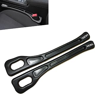 適合 ホンダ ヴェゼル 隙間収納 車用 シート隙間クッション 2個入 軽量 VEZEL RV3 RV4 RV5 RV6 RV系(2021年4月~) ロゴ付 カーシートギャップフィラー 隙間埋め 落下防止 小物入れ 内装パーツ 車 クッション シートクッション 取り付け簡単 運転席 助手席 滑り止 車用 アクセサリー（ブラック）