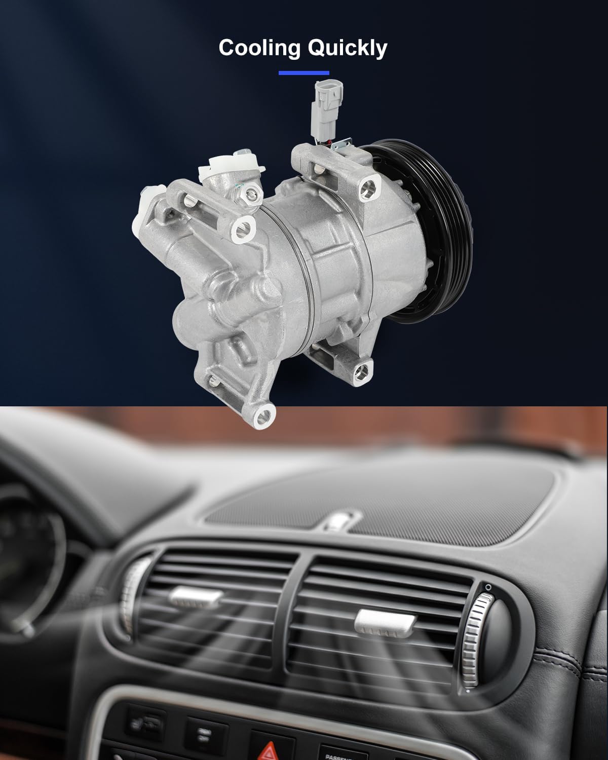 ECCPP A/C Compressor with Clutch 2012-2018 Fit for Toyota Yaris 1.5L AC Compressor Strong Cooling