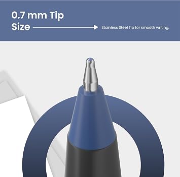 LINC Pentonic Ball Point Pen | Tip Size 0.7 mm | Comfortable Grip | Ideal for Students and Professionals | For School, Office & Business Use | Blister Pack of 10, Blue Ink