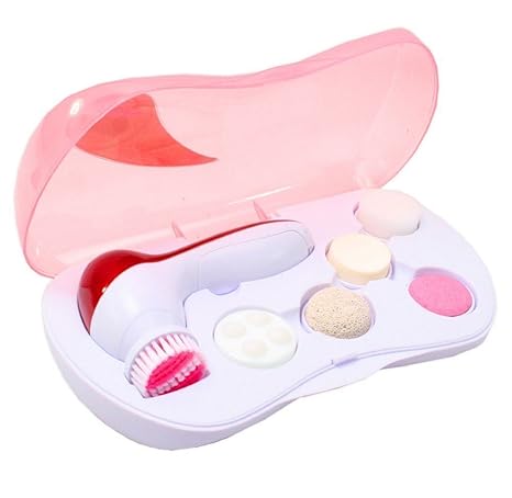 Creatif Ventures 6 in 1 Electric Facial Brush Cleanser Body Cleaning Massage Machine (Multicolour)