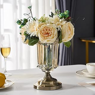 Candle Holder Glass Fresh Flowers Dried Flower Vase Living Room Home Decoration Dining Table Wedding Decoration Accessories (Size : 40cm)