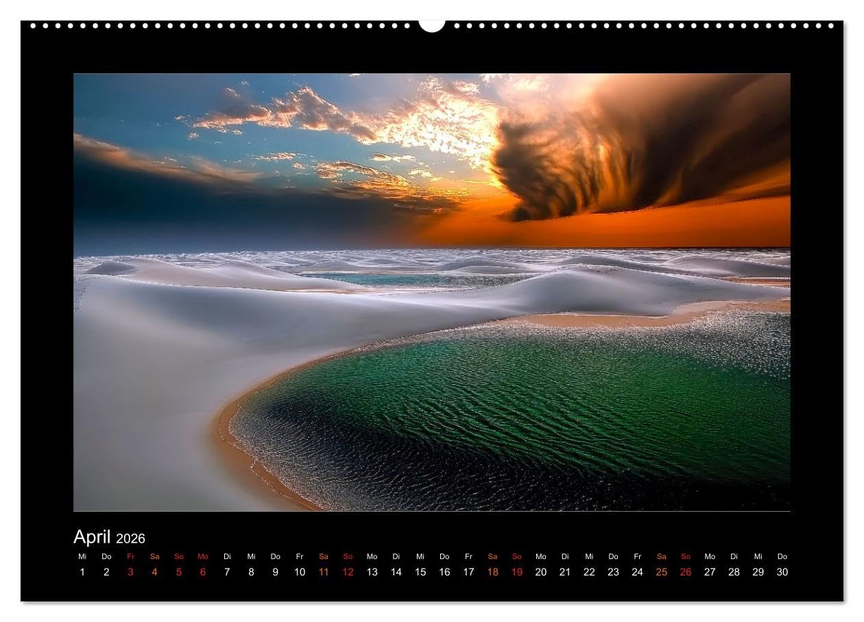 Brasilien - Natur, Kultur und Lebensfreude (Wandkalender 2026 DIN A2 quer), CALVENDO Monatskalender: Ein Land voller Rhythmus, Farben und Schönheit. (CALVENDO Orte)