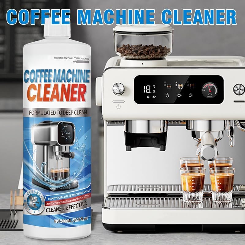 Coffee Machine Descaling Solution- 16 oz (4 Uses) Coffee Maker Cleaner