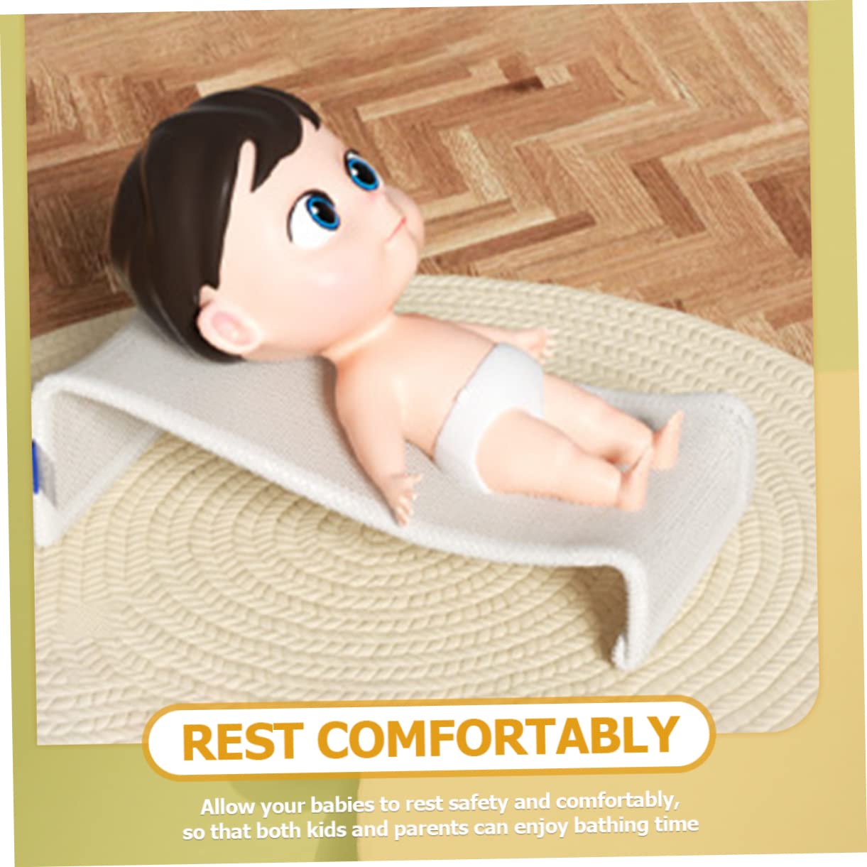 ERINGOGO Bath Support Seat Pad Safe Mesh Bathtub Seat for Boy Girl Non Slip Design for Comfort and Stability Present for Showers and Parents Fits Bathtubs