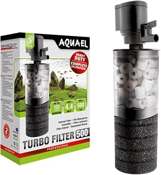 Aquael Turbo Filter 500, Internal Aquarium Filter, In Tank Filtration, 5-40 Gallons