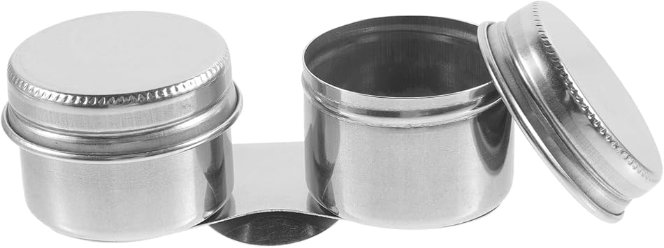 VILLFUL Stainless Steel Painting Oil Pot with Lid Wide Mouth Palette Cup for Artists Durable and Practical Paint Mixing for Turpentine and Color Oil