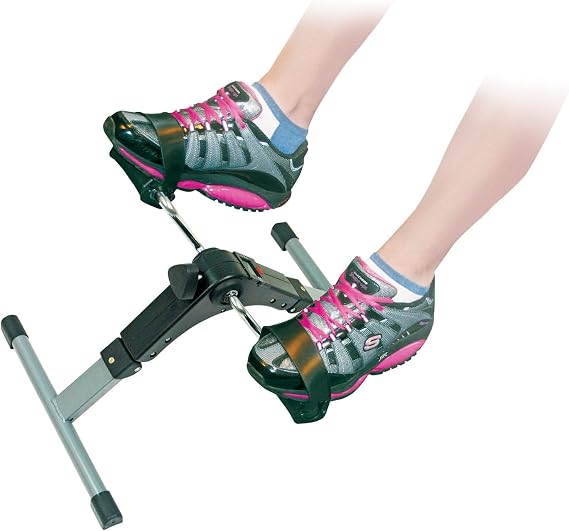 Aidapt Folding Portable Low Joint impact Fitness Rehabilitation Pedal Cycle Exerciser with variable Resistance, Low Nosie and LCD Display for Leg and Arm Exercises