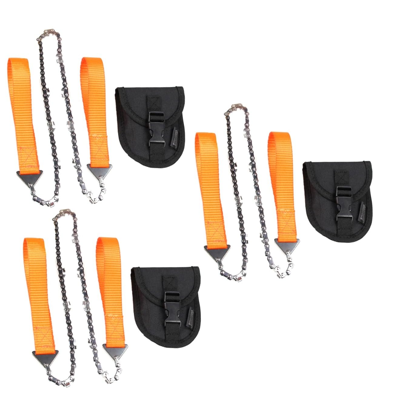 YARNOW 3pièces à Chaîne Portable Pliante Pour Camping Et Survie Outil De Coupe Pour Extérieur Pour Élagage Chasse Orange