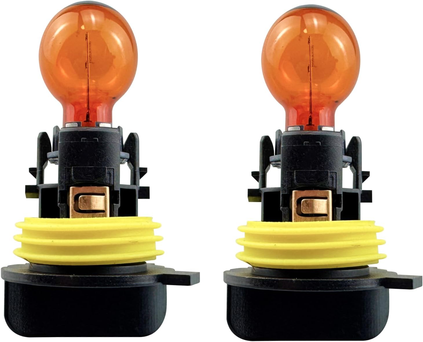 2Pcs Turn Signal Light Bulb with Socket Fit for Ford Fusion 2013-2020 Fit for Transit Connect 2014-2018 Replace DS7Z-13466-A DT1Z-13K371-A Front Turn Indicator Bulb & Socket Kit 12V 24W