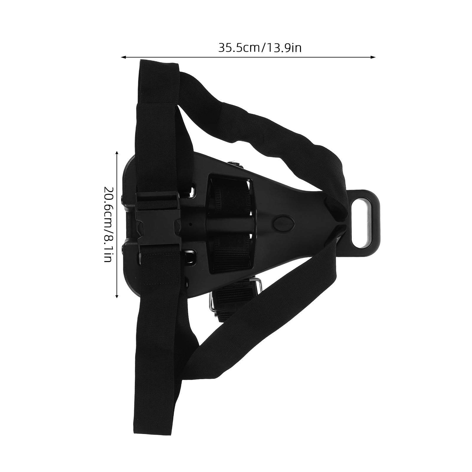Harnais Dorsal pour Bouteille de Plongée Unique 7-12l en Acier Inoxydable | Noir, Plaque Pp, Stabilité Renforcée, Usage en Plongée Sous-marine, pour Plongeurs Débutants et Pros
