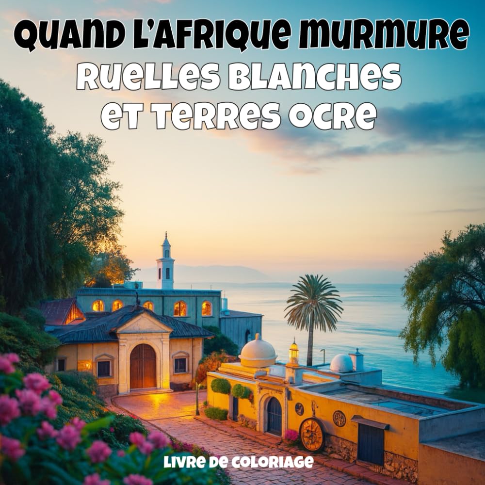 Quand l’Afrique murmure - ruelles blanches et terres ocre: Livre de coloriage anti-stress pour adultes — 40 illustrations uniques de paysages de villages apaisants (Villages du monde à colorier)