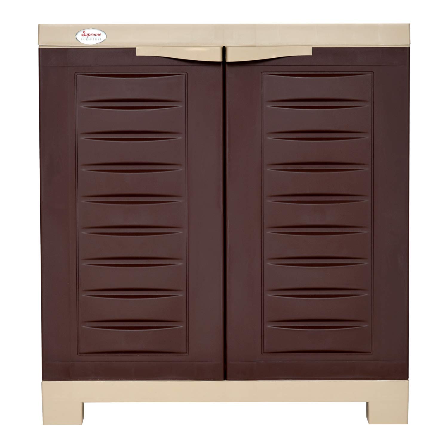 Supreme Furniture Fusion 01 Waterproof with 1 Doors & Adjustable 1 Shelves Cupboard/Almirah/Cabinet Living Room and Kids(Medium Size, Globus Brown & Dark Beige)(Assembly:- DIY)-image-17
