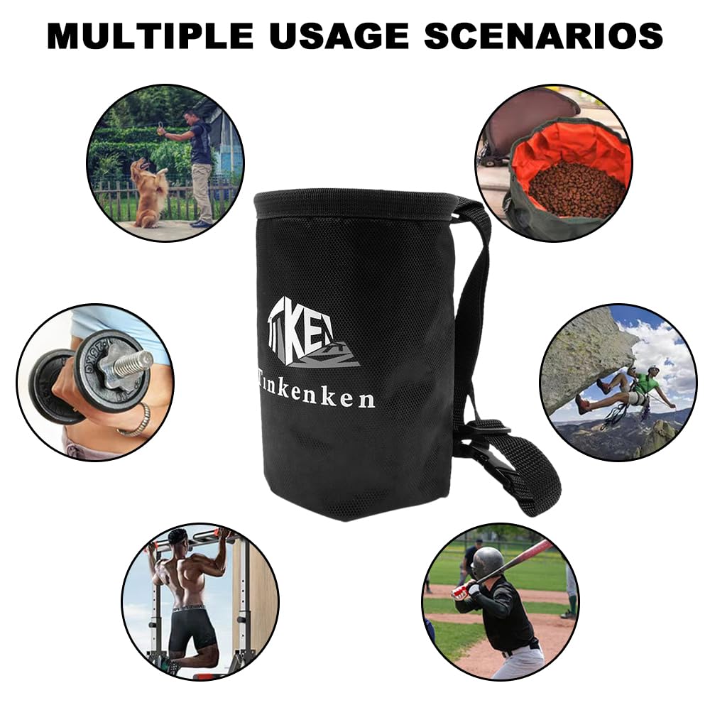 Bolsa magnesio Escalada Impermeable con Correa Ajustable Cintura y Bolsillo Cremallera