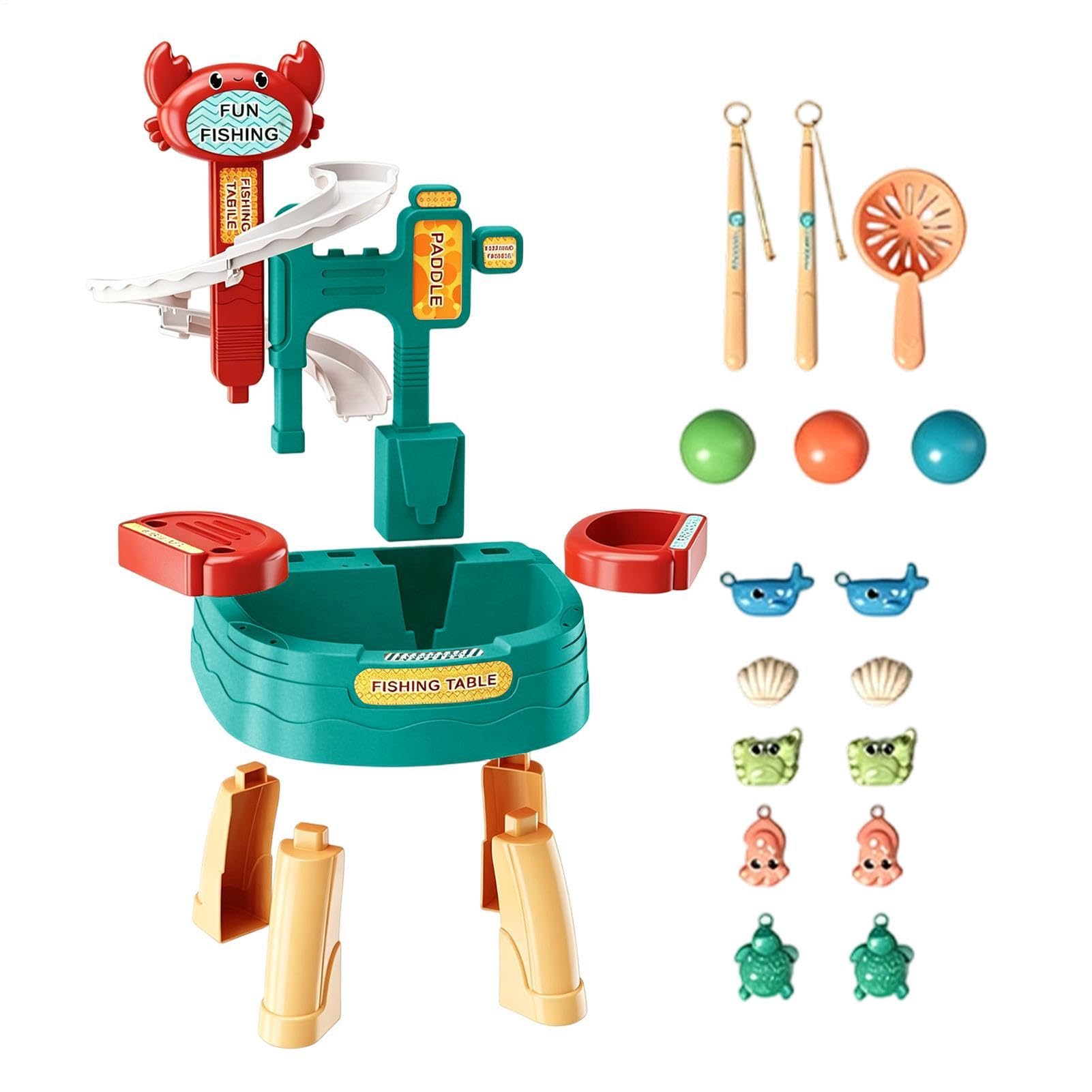 Tavolo Acqua Da Esterno Di Pesca Estivo | Di Pesca Per Bambini Per L'Età Prescolare Giardino Patio Spiaggia Campeggio Asilo Casa Bagno Sala Giochi Vacanze Compleanno