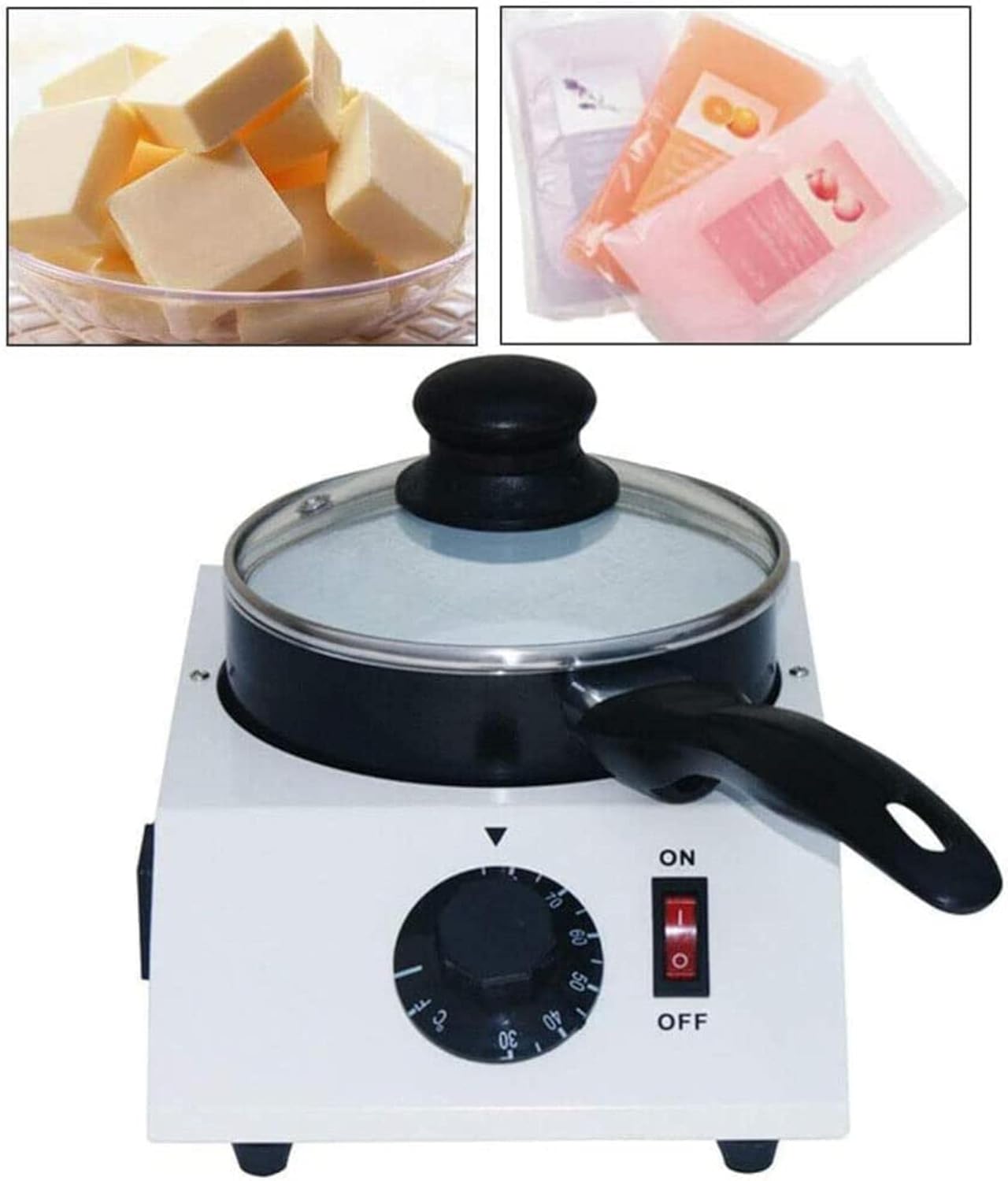 Chocolate Tempering Machine, Chocolate Melting Machine Temperature Adjustable Non-Stick pan, for DIY Home Restaurant Bakery