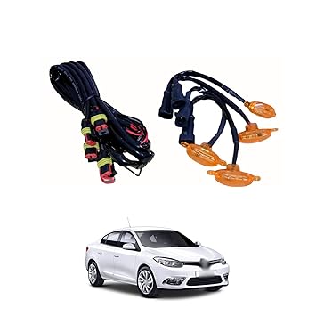 PRIKNIK LED Grille Lights Amber Yellow Grill Led with Fuse Adapter Wiring Harness Kit (4PCS, Amber Shell with Amber Light) Compatible with Fluence