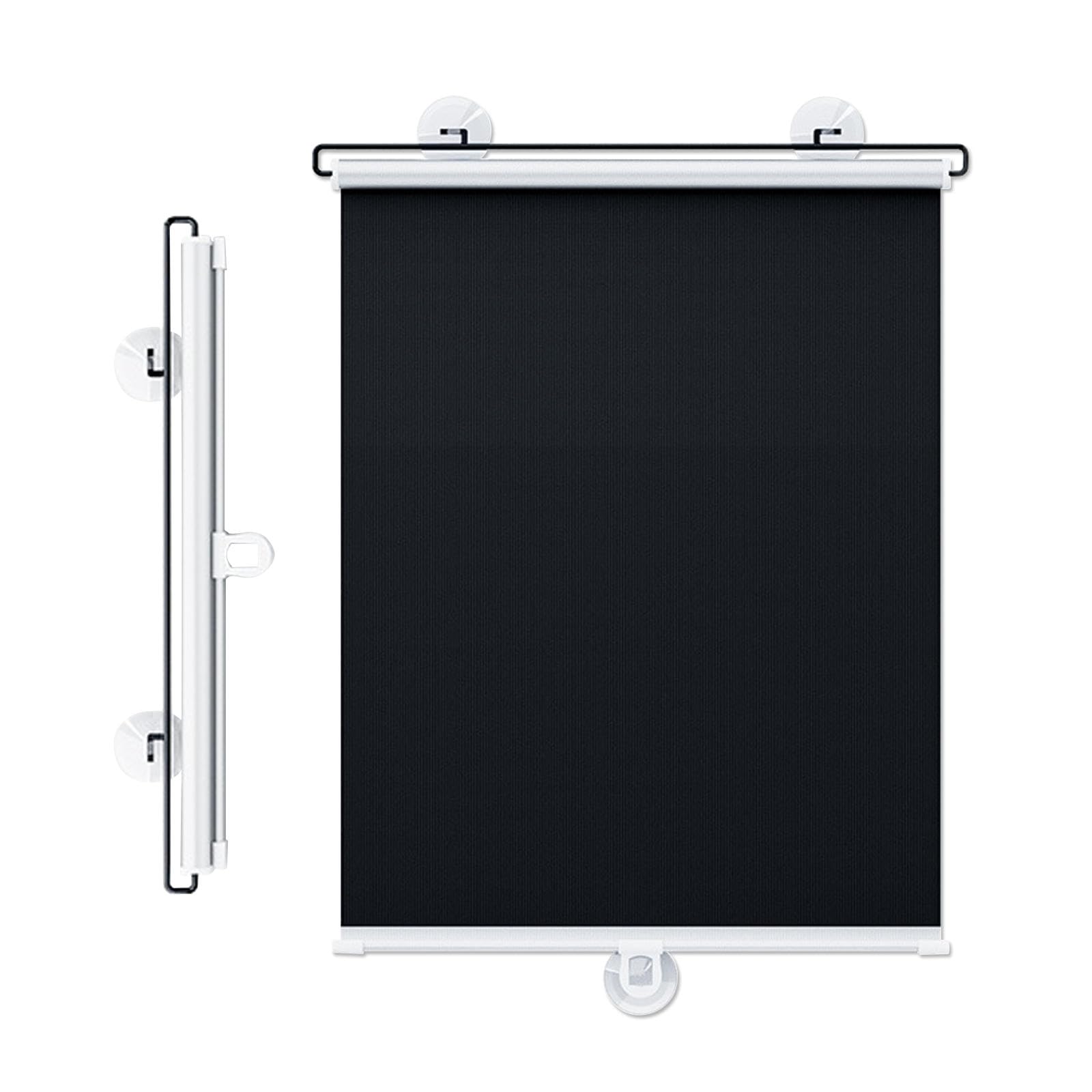 Tende oscuranti a ventosa,Tenda a rullo retrattile per protezione solare,Tenda parasole a rullo 40/45/50/58/68/72/80 cm,Tenda avvolgibile temporanea portatile,Per porte,finestre,Black-68x165