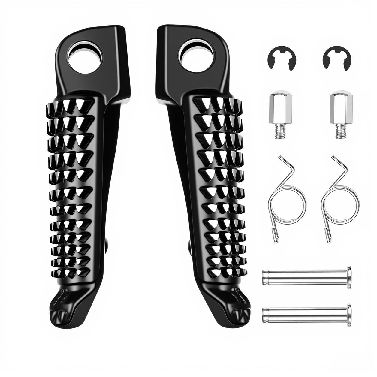 Motorcycle Footpegs Front Footrest Foot Peg Fit for Kawasaki ZX6R ZX10R 650R Z750 / Z750S ER-6N / ER-6F / ER6